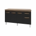 Balcão Cozinha Armário Gabinete Camila Savana Preto Com Tampo Tampão 140 cm Mobília Decor Savana