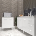 Balcão Cozinha Gabinete Para Pia 138 cm Carine e Balcão Jane Para Microondas ou Forno Elétrico Branco