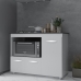 Balcão Armário Gabinete de Cozinha Para Fogão Cooktop 5 Bocas e Forno 3 Portas Alana Mobília Decor Branco