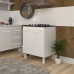 Balcão de Cozinha Fabi Para Fogão Cooktop 4 Bocas Móvel Armário Funcional Branco Mobília Decor