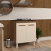 Balcão de Cozinha Fabi Para Fogão Cooktop 4 Bocas Móvel Armário Funcional Savana Off White Mobília Decor