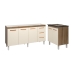 Armário Cozinha Balcão Gabinete de Pia 160 cm Estela e Balcão Fran para Fogão Cooktop 4 Bocas Savana Off White