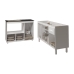 Armário Camila Cozinha Gabinete de Pia 140 cm e Balcão para Cooktop 4 Bocas e Forno ou Microondas Alana Branco