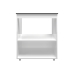 Balc&atilde;o para Cooktop 4 Bocas L&iacute;via com Nichos para Forno e Micro-ondas Branco Mob&iacute;lia Decor