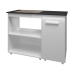 Balc&atilde;o para Cooktop 4 Bocas Susy com Nicho para Micro-ondas Branco Mob&iacute;lia Decor