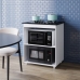 Balc&atilde;o para Cooktop 4 Bocas L&iacute;via com Nichos para Forno e Micro-ondas Branco Mob&iacute;lia Decor