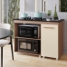Balc&atilde;o para Cooktop 4 Bocas Susy com Nicho para Micro-ondas Savana e Off White Mob&iacute;lia Decor