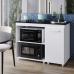 Balc&atilde;o para Cooktop 4 Bocas Susy com Nicho para Micro-ondas Branco Mob&iacute;lia Decor
