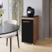 Arm&aacute;rio Multiuso Zoe 1 Porta Compacto para Cozinha e &Aacute;rea de Servi&ccedil;o Savana e Preto Mob&iacute;lia Decor