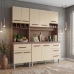 Cozinha Compacta Vivian 180cm 9 Portas e 4 Gavetas Savana e Off White Mob&iacute;lia Decor