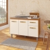 Balc&atilde;o Gabinete De Cozinha para pia de 1,20 Multiuso 3 Portas M&oacute;vel Arm&aacute;rio De Pia Bancada Organizador Savana Off-White