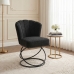 Poltrona Decorativa Estofada Base Aramado A&ccedil;o Refor&ccedil;ada Industrial Preto e Cor Preto