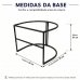 Base Poltrona A&ccedil;o Moderno Industrial Aramado Metal Refor&ccedil;ado Preto