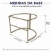 Base Poltrona A&ccedil;o Moderno Industrial Aramado Metal Refor&ccedil;ado Champanhe