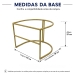 Base Poltrona A&ccedil;o Moderno Industrial Aramado Metal Refor&ccedil;ado Dourado