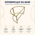 Base Poltrona A&ccedil;o Moderno Industrial Aramado Metal Refor&ccedil;ado Dourado