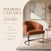 Poltrona Decorativa Moderno Luxo Base Aço Reforçado Preto Cor Terra Cota