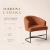 Poltrona Decorativa Moderno Luxo Base Aço Reforçado Preto Cor Terra Cota