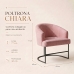 Poltrona Decorativa Moderno Luxo Base A&ccedil;o Refor&ccedil;ado Preto Cor Rose