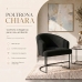 Poltrona Decorativa Moderno Luxo Base A&ccedil;o Refor&ccedil;ado Preto Cor Preto
