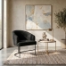 Poltrona Decorativa Moderno Luxo Base A&ccedil;o Refor&ccedil;ado Preto Cor Preto