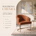 Poltrona Decorativa Moderno Luxo Base A&ccedil;o Refor&ccedil;ado Champanhe Cor Terra Cota