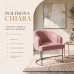 Poltrona Decorativa Moderno Luxo Base A&ccedil;o Refor&ccedil;ado Champanhe Cor Rose