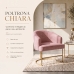 Poltrona Decorativa Moderno Luxo Base A&ccedil;o Refor&ccedil;ado Dourado Cor Rose