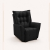 Poltrona Do Papai Massageadora Reclin&aacute;vel Estofada Conforto Courino Preto