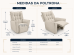 Poltrona Do Papai Massageadora Reclin&aacute;vel Estofada Conforto Courino Marrom