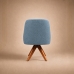 Poltrona Decorativa Base Madeira Girat&oacute;ria Design Moderno Alaska Celeste