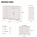 C&ocirc;moda Sapateira 5 Gavetas 2 Portas Multiuso M&oacute;vel Quarto Branco