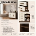C&ocirc;moda Sapateira 5 Gavetas 2 Portas Multiuso M&oacute;vel Quarto Imbuia Champanhe