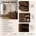 C&ocirc;moda Sapateira 5 Gavetas 2 Portas Multiuso M&oacute;vel Quarto Imbuia