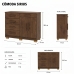 C&ocirc;moda Sapateira 5 Gavetas 2 Portas Multiuso M&oacute;vel Quarto Imbuia