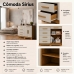 C&ocirc;moda Sapateira 5 Gavetas 2 Portas Multiuso M&oacute;vel Quarto Nature Fendi