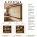 Guarda Roupa Casal Grande 6 Portas 6 Gavetas Roupeiro Moderno Nature Champanhe