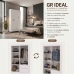 Guarda Roupa Solteiro 4 Portas 2 Gavetas Roupeiro Quarto Branco