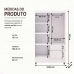Guarda Roupa Solteiro 4 Portas 2 Gavetas Roupeiro Quarto Branco