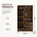 Guarda Roupa Solteiro 4 Portas 2 Gavetas Roupeiro Quarto Imbuia