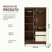 Guarda Roupa Solteiro 4 Portas 2 Gavetas Roupeiro Quarto Imbuia Champanhe