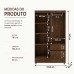 Guarda Roupa Solteiro 4 Portas 2 Gav Espelho Roupeiro Quarto Imbuia