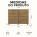 C&ocirc;moda 8 Gavetas Quarto Organizadora Multiuso Design Moderno Nature