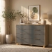 C&ocirc;moda 8 Gavetas Quarto Organizadora Multiuso Design Moderno Nature Alaska