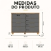 C&ocirc;moda 8 Gavetas Quarto Organizadora Multiuso Design Moderno Nature Alaska
