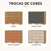C&ocirc;moda 8 Gavetas Quarto Organizadora Multiuso Design Moderno Nature Alaska