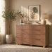 C&ocirc;moda 8 Gavetas Quarto Organizadora Multiuso Design Moderno Nature Camarim