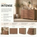 C&ocirc;moda 8 Gavetas Quarto Organizadora Multiuso Design Moderno Nature Camarim