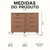 C&ocirc;moda 8 Gavetas Quarto Organizadora Multiuso Design Moderno Nature Camarim