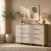 C&ocirc;moda 8 Gavetas Quarto Organizadora Multiuso Design Moderno Nature Fendi
